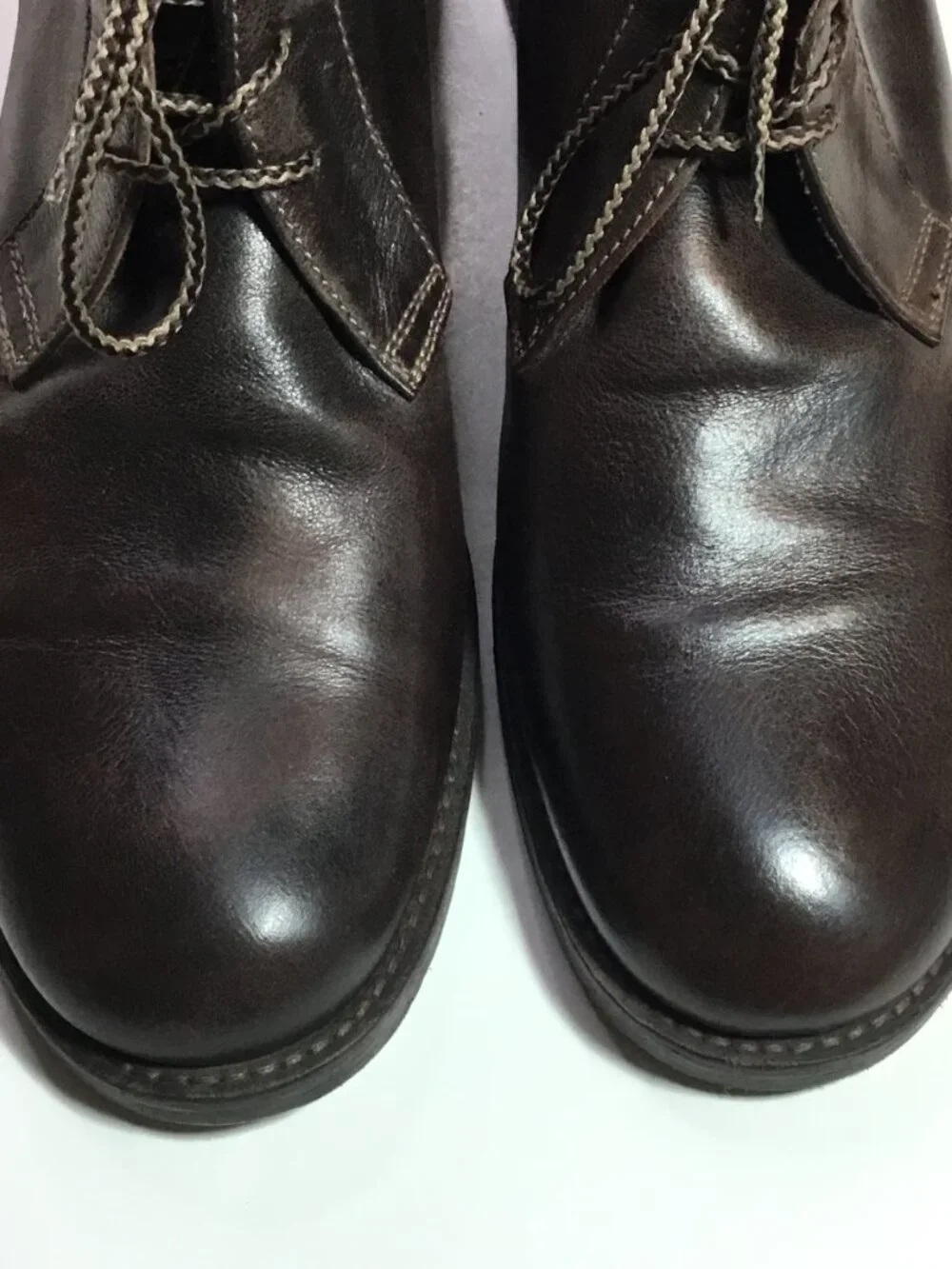 Johnston and Murphy Leather And Suede Chukka Lace Boots Size 12 Made In Italy